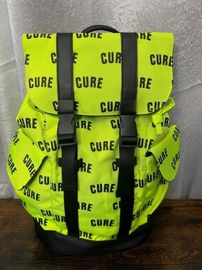 Neon Yellow Green Backpack with Black Straps